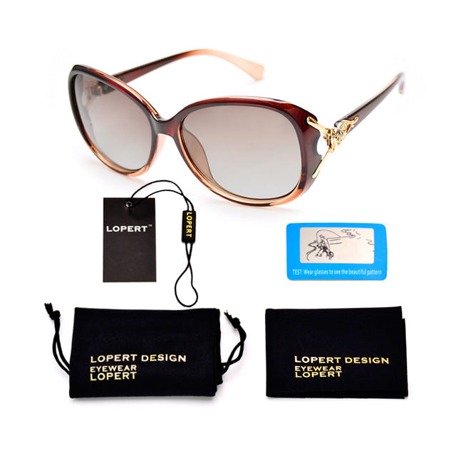 LOPERT Hot Polarized Sunglasses Women Fashion Cat Eye Glasses Women Brand Designer Elegant Driving Sun sunglasses De Sol