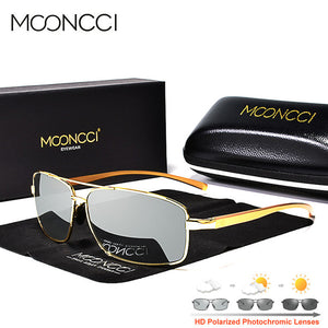MOONCCI Photochromic Sunglasses Men Polarized Aluminum Chameleon Glasses HD Driving Shades Sun Glasses Male oculos gafas lentes