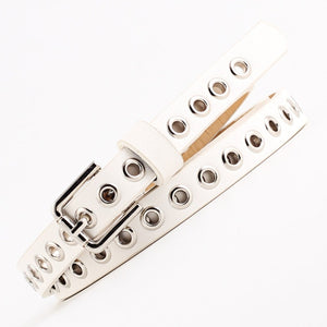 2019 New Strap Women Waist Belt Hollow Rivets PU Leather Strap for Womens Slim Waistband Female Ladies Apparel Accessories