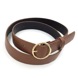 None Round Women Solid Fashion Buckle Waist Casual Shape Belt Riem Cinto Feminino Ceinture Femme Cinturon Mujer Harajuku Cinto