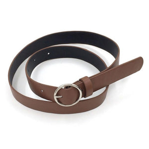 None Round Women Solid Fashion Buckle Waist Casual Shape Belt Riem Cinto Feminino Ceinture Femme Cinturon Mujer Harajuku Cinto