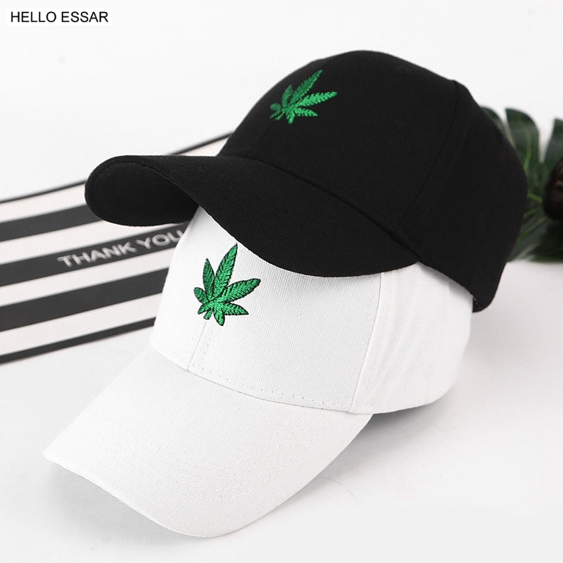 New Men Creative Maple Hemp Leaf Embroidery Baseball Hat Avoid Outdoor Sun Hot Women Best Adjustable Travel Baseball Cap CP1026