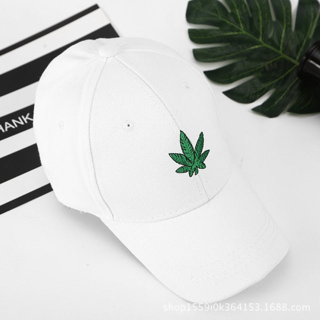 New Men Creative Maple Hemp Leaf Embroidery Baseball Hat Avoid Outdoor Sun Hot Women Best Adjustable Travel Baseball Cap CP1026