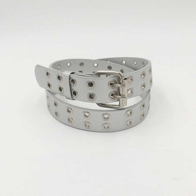 Fashion Children Kids Solid Color Belt Unisex Hollow Out Small Holes Belts  Boys Girls  Faux Leather pants Belt Adjustable N935