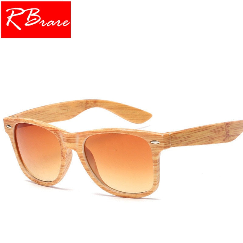 RBRARE 2019 Luxury Sunglasses Women Imitation Wood Glasses Bamboo Grain Classic Vintage Outdoor Travel Oculos De Sol Feminino