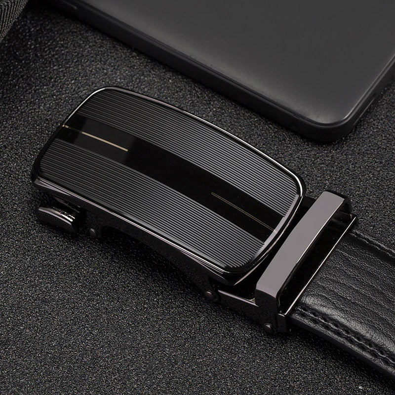 designer belts men High Quality Automatic Buckle genuine leather belts for men male Black Men's Belts fashion luxury strap