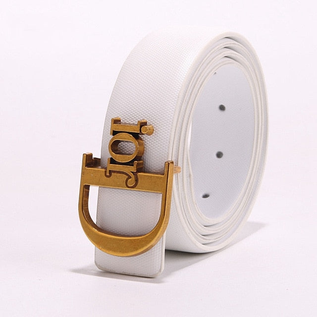 2019 Designer Belts Men Women High Quality Trending Luxury Brand Smooth Buckle Genuine Leather Waist Belt Casual Jeans Girdle