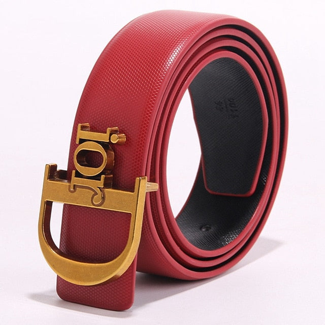 2019 Designer Belts Men Women High Quality Trending Luxury Brand Smooth Buckle Genuine Leather Waist Belt Casual Jeans Girdle
