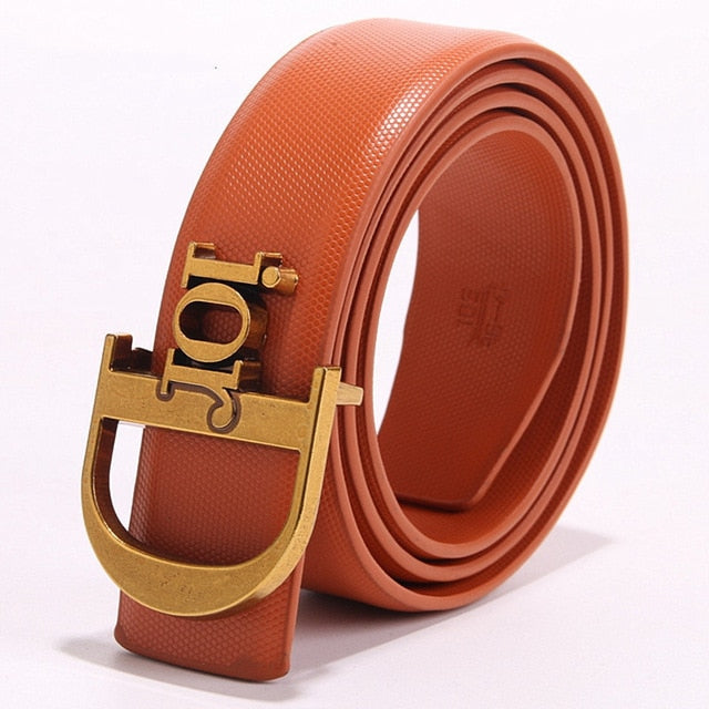 2019 Designer Belts Men Women High Quality Trending Luxury Brand Smooth Buckle Genuine Leather Waist Belt Casual Jeans Girdle